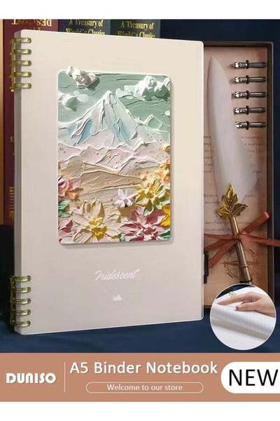 Generic A5 80 Pages Loose Leaf Notebook with Waterproof Case Simple Student L...