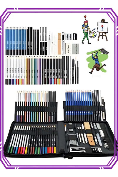 Generic KALOUR 82 Pack Drawing Sketching Kit, Pro Art Supplies , Include Tuto...