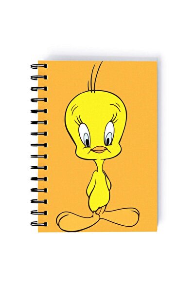 Generic Spiral A5 Notebook Looney Tunes Tweety Bird Yellow Orange