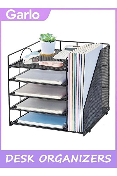 Generic Desk Organizers and Accessories, 5-Tier Paper Letter Tray Organizer w...