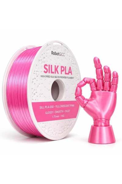 Generic RobotGCC PLA Fluorescent Pink 3D Printer Filament, 1.75mm 1KG, High-V...