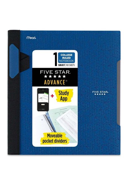 Generic 0043100063247Five Star Advance Spiral Notebook, 3 Subject, College Ru...