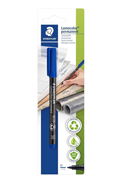 Generic Staedtler Lumocolor Permanent Marker ST-317-3BKDA – Blue Ink, Medium ...