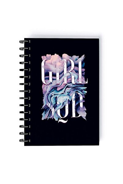 Generic Spiral A5 Notebook Girl Squad Girl Gang Blue Floral