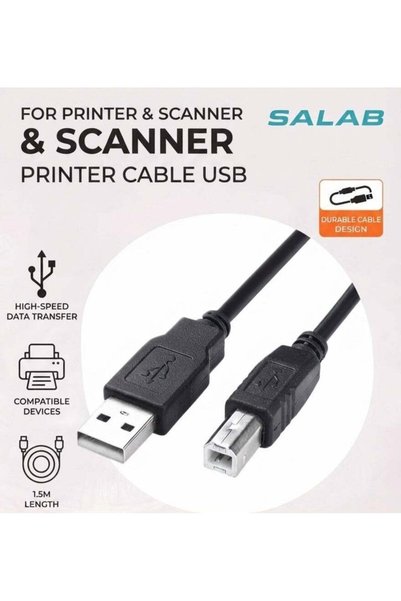 Generic Printer Cable USB High-Speed Cable for All USB Port printers & Scanne...