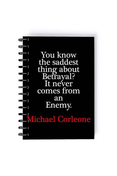 Generic Spiral A4 Notebook The God Father Classic Movie Art Betrayal Quote Th...