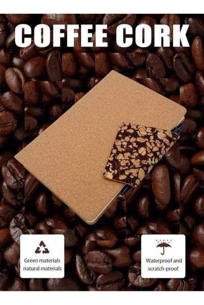 Generic [STAR]Coffee grounds cork notebook,Journal, 90 Sheets/180 Pages 100GS...