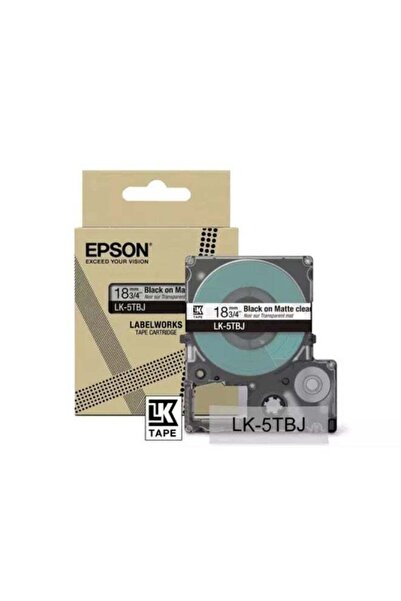 Generic Matte Tape – Clear/Black 18mm(8m) – LK-5TBJ Clear/Black