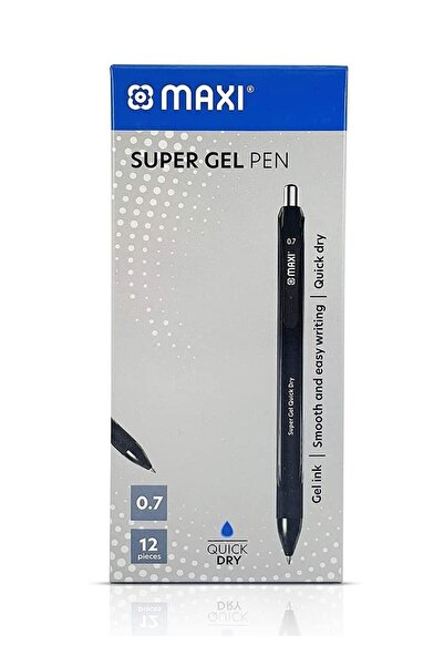 Generic 12-Piece Gel Pen 0.7mm Tip Black Ink