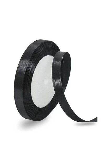 Generic Black Satin Ribbon 4 Rolls, 10mm x 22 Yards, Polyester Single-Faced R...