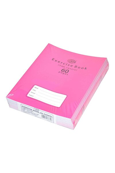 Generic Exercise Books 5 Mm Square With Left Margin, 60 Pages, Pack Of 12 Pie...
