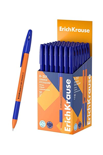 Generic 50-Piece R-301 Original Stick Ballpoint Pens 0.7mm Tip Blue Ink