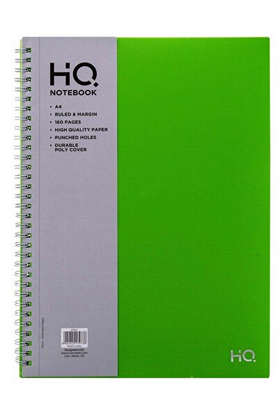 Generic A4 Size Poly Wiro Notebook 160 Pages Green