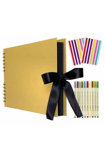 Generic Scrapbook Kit & DIY Photo Album -11x8 inches, 80 pages, 3 Stickers, 1...