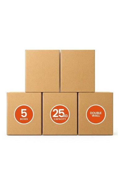 Generic Duravel 5 Double Wall Carton Box, 45x45x45 cm,(25 kg Capacity)
