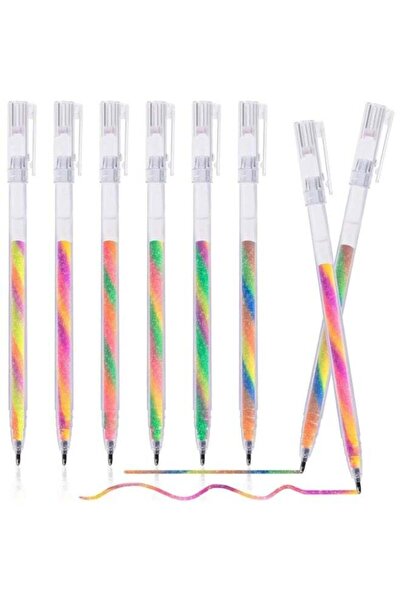 Generic 6 Pack Mixing of 3 Colors Magic Glitter Gel Pens Kawaii Color Changin...