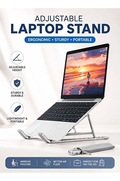 Generic Laptop Stand with 6 Adjustable Angles, Ergonomic Aluminum Riser for L...