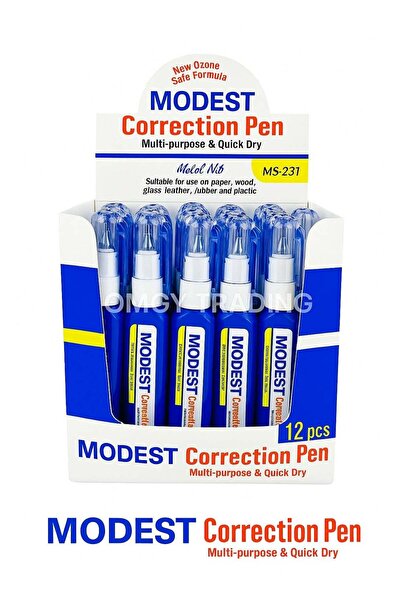 Generic Correction Pen/Whitener – Blue/White – 12 pcs – Modest Brand