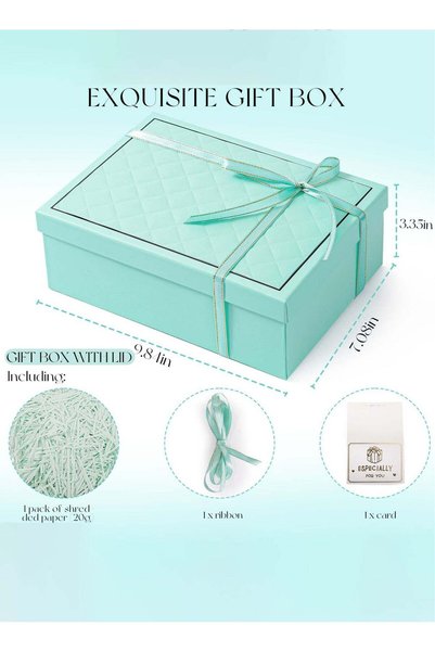 Generic Blue Gift Box With Gift Bag 25x18x8.5 cm Graduation Gift Large luxury...