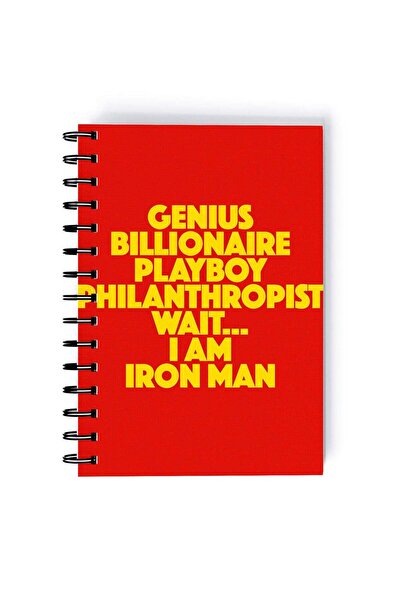 Generic Spiral A5 Notebook Iron Man Genius Billionaire Playboy Philanthropist...