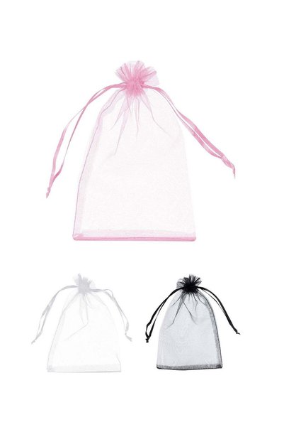 Generic 100 Pieces Organza Bags with Drawstrings | 12 X 17 cm Organza Bags fo...