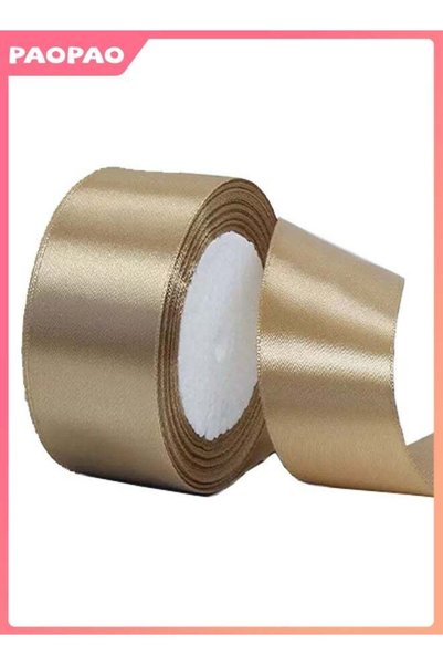 Generic Champagne Gold Satin Ribbon, 1-1/2 Inches x 25 Yards Fabric Satin Rib...
