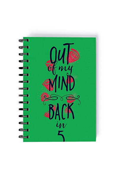 Generic Out Of My Mind Design Rectangle Spiral A5 Notebook Multicolour