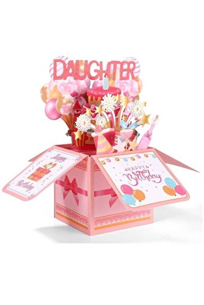 Generic Happy Birthday Daughter Pop Up Card, Personalized 3D Birthday Greetin...