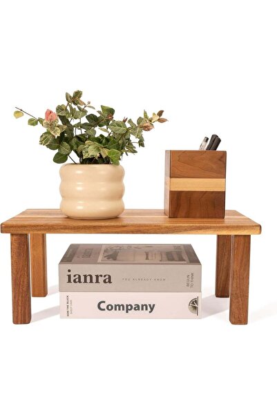 Generic Acacia Wood Desktop Organizer Shelf, Kitchen Cabinet and Counter Rise...