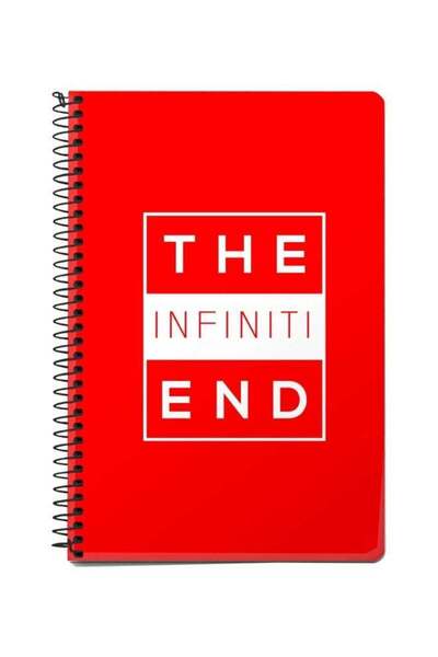 Generic The Infinite End Printed A5 Spiral Bound Notebook Red/White