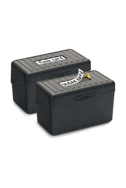 Generic 3x5 Index Card Holder Organizer 2 Pack Flash Card Storage Box 300 Car...