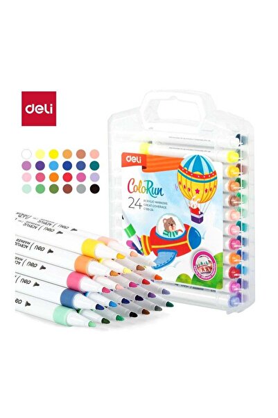 Generic Deli EC189-24 Acrylic Marker Set, 24pcs, Assorted Colour – ideal for ...