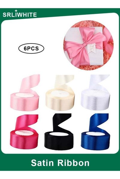 Generic 6 Colors elegant Satin Ribbon, Perfect for Gift Wrapping, Crafts, and...