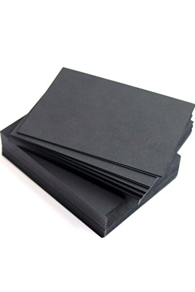Generic Black Card Stock 350Gsm 10 x15 cm Black Colored blank Cardstock Paper...