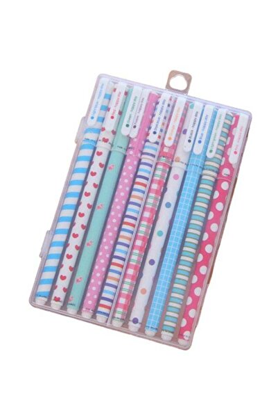 Generic 10-Piece Creative Fresh Floral Gel Pen Set Multicolour