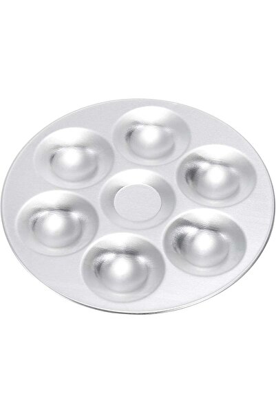 Generic 6 Well Paint Tray Palette, Washable Paint Palette Aluminum Paint Tray...