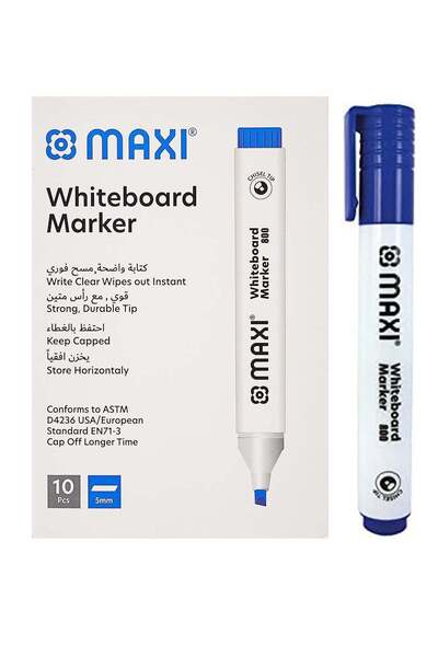 Generic 10-Piece Dy Erase White Board Markers Chisel Tip Blue Ink