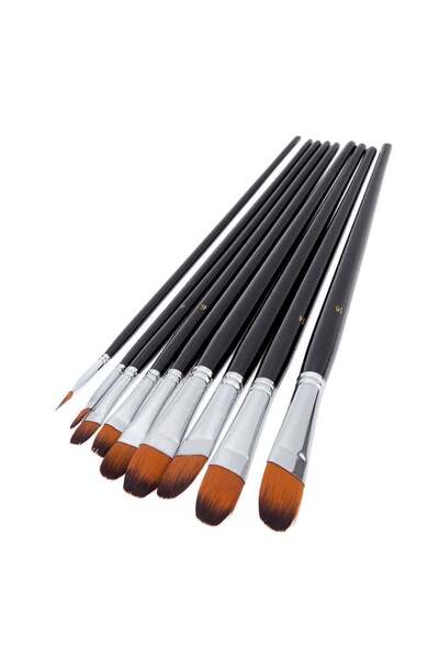 Generic Nylon Hair Paint Brush Set Multicolour
