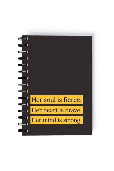 Generic Spiral A5 Notebook Women Empowerment Feminism Quote Her Soul is Fierc...