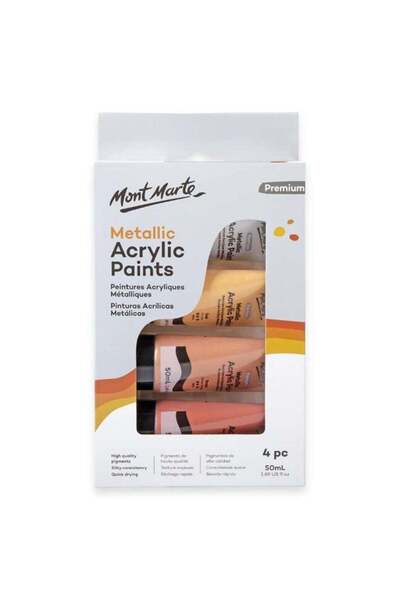 Generic Metallic Acrylic Paint Set 4pc x 50ml