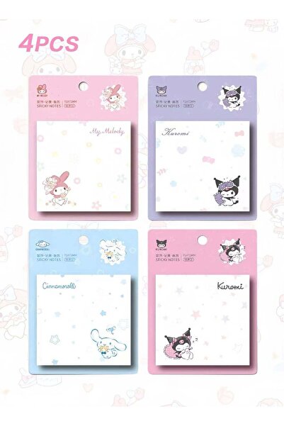 Generic 4 Pack Cute Sticky Notes Kawaii Sticky Notes Memo Pads 3.1x3.1 Inches...