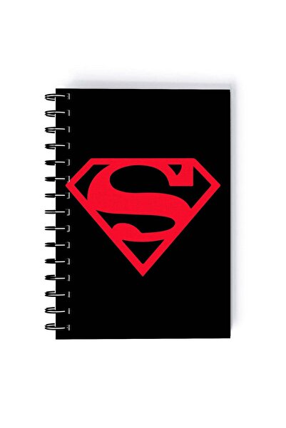Generic Spiral A5 Notebook Superman Red Black Man of Steel Super Man