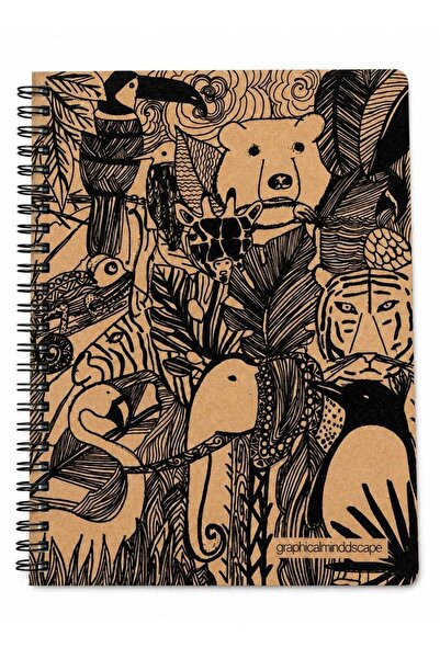 Generic Abstract Art Notebook A4 2 Subject 100 Pages for School & Office Use