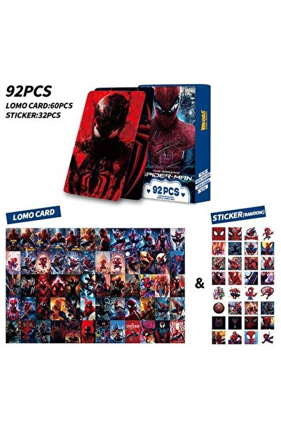 Generic 92 PCS Spider-Man LOMO Card - Laser Card - 60 PCS Double-sided LOMO c...