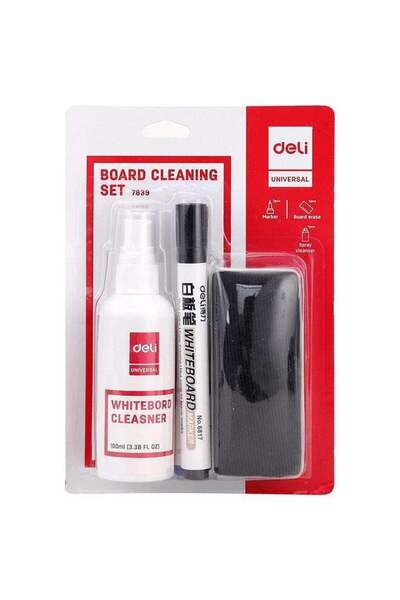 Generic Deli Board Cleaning Set 7839 2 Markers 1 Board Erase 1 Spray Cleanser