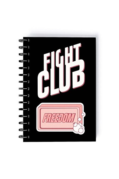 Generic Fight Club Quote Printed Spiral A5 Notebook Black/White/Red