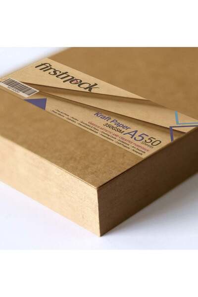 Generic A5 Kraft Paper 350GSM – 50 Sheets | Thick Brown Card Paper for Crafti...