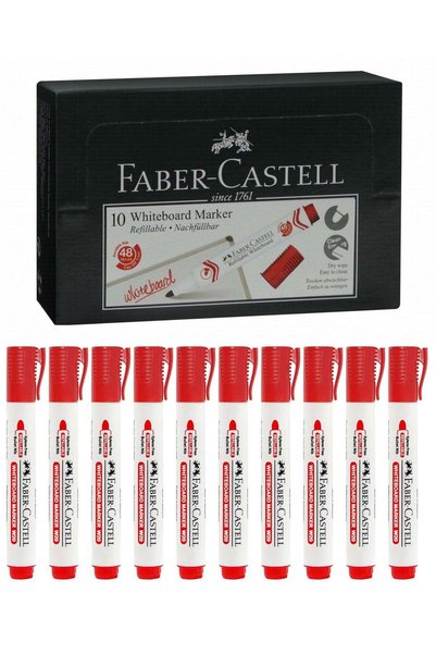 Generic 10-Piece Dry Erase Whiteboard Marker Bullet Tip Red Ink