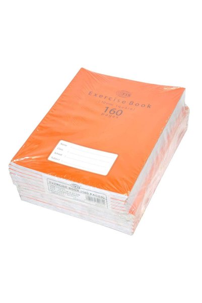 Generic Exercise Books 10 Mm Square With Left Margin, 160 Pages, Pack Of 12 P...