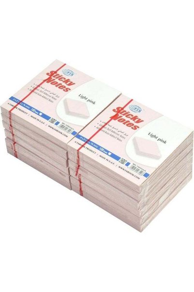 Generic FIS Sticky Notes, Pastel Light Pink, 3 x 3 Inch, 100 Sheets per Pack,...